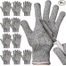 10 Pairs Cut Resistant Gloves Cutting Proof Gloves Level 5 Protection  Cuts Gloves  (Gray,Medium)