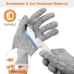 10 Pairs Cut Resistant Gloves Cutting Proof Gloves Level 5 Protection  Cuts Gloves  (Gray,Medium)