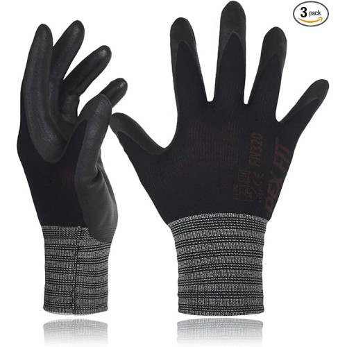 3D-Comfort Stretchy Fit, Thin & Lightweight, Protective & Durable, Breathable, Machine Washable; Black 3 Pairs