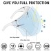 Face Shield with Glasses 4 Pack, Anti-Fog Clear Face Mask Shield Reusable Protective Plastic Mask Droplet Splash Guard